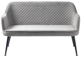 Jasnoszara aksamitna sofa 129 cm Berrie – Unique Furniture