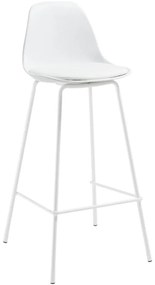 Biały hoker (wysokość siedziska 65 cm) Brighter – Kave Home
