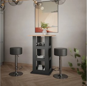 Zestaw stołu barowego złoty dąb power/antracyt 65x65x106 repose