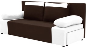 Kanapa sofa 3 os z funkcją spania SONI Brązowy/Biały