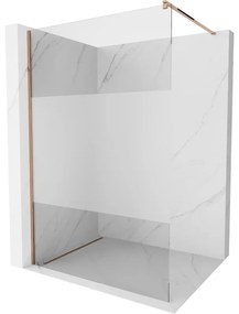 Mexen Kioto ścianka prysznicowa Walk-in 80 x 200 cm, transparent/szron 8 mm, różowe złoto - 800-080-101-60-35