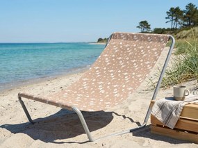 Składane plażowe leżak SAND FLOWERS, czerwony