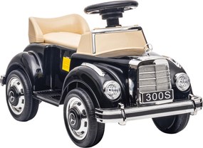 HOMCOM Dziecięce Elektryczne Auto z Pilotem i MP3 Czarny Pojazd dla Dzieci 115x67x45cm | Aosom PL