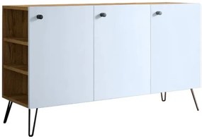 Lewostronna komoda z drzwiczkami dąb craft + biały G4-P76