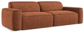 Sofa z tkaniny szenilowej w kolorze terakoty 244 cm Omao – Makamii