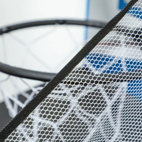 SPORTNOW Stół do gier 5 w 1, bilard, tenis stołowy, hokej, koszykówka, łucznictwo, akcesoria w zestawie, MDF, tworzywo sztuczne, niebieski