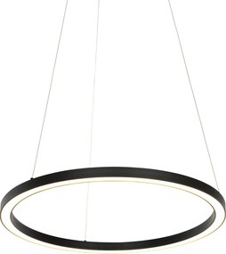 Inteligentna lampa wisząca czarna 60 cm w komplecie z LED i RGBW - Girello