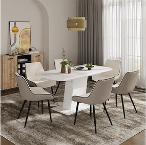 Stół jadalny biały 120x80x77.3 fenaro