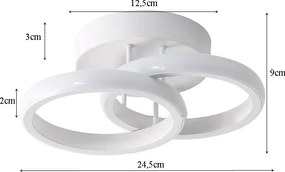 Plafon lampa LED sufitowa okrąg metalowa AT68-2SL-White