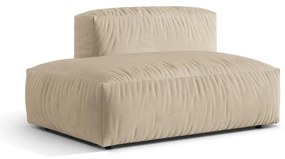 Beżowy aksamitny moduł sofy (lewostronny) Martina – Micadoni