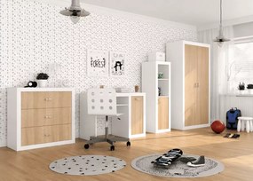 Szafa młodzieżowa Seal 2-drzwiowa nowoczesna MDF biała 190 cm
