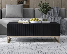 Stolik kawowy TAL 3D 110x54cm czarny mat/gold