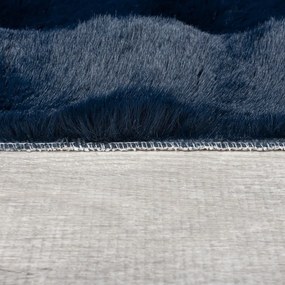 Ciemnoniebieska syntetyczna skóra 80x150 cm Waffle Faux Fur – Flair Rugs