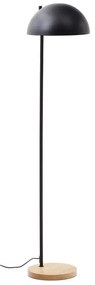 Czarna/w naturalnym kolorze lampa stojąca z metalowym kloszem (wysokość 150 cm) Catlar – Kave Home