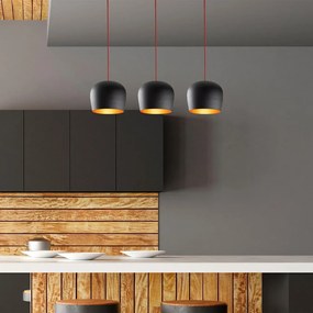 Czarna lampa wisząca z metalowym kloszem Berceste – Opviq lights