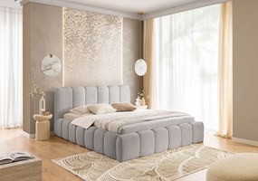 Szary łóżko tapicerowane chmurka D5-F50