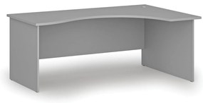 Ergonomiczne biurko PRIMO GRAY, 180x120 cm, prawe, szare