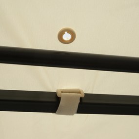 Altana Ogrodowa z Markizą Składanym Bokiem Ochrona UV Stabilna Konstrukcja 3mx25m | Aosom PL