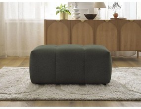 Podnóżek z tkaniny szenilowej w kolorze khaki Roxelane – Bobochic Paris