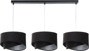 Czarna lampa wisząca nad stół asymetryczna - S499 G7-R17