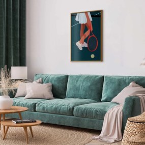 Plakat Tenisistka 60x90 cm z ramą złotą bez marginesu ARTGEIST B