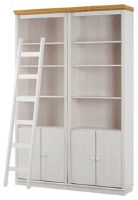 Biały regał z litego drewna sosnowego 148x223 cm Anita – Støraa