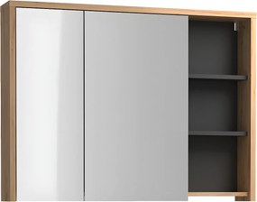 Łazienkowa szafka ścienna w naturalnym kolorze – 100 cm - PURNAL