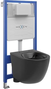 Mexen zestaw podtynkowy WC stelaż Fenix Slim z miską WC Lena, czarny mat - 6103322XX85