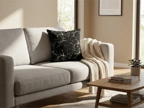 Zestaw 2 szt. dekoracyjnych poszewek na poduszkę z mikrofibry TEMPESTA 45x45 cm, czarny