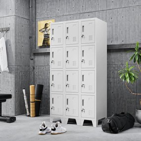 Szafa skrytkowa socjalna BHP szara: ROBERT 1 Plus