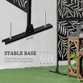 Outsunny Osłona Do Ogrodu 122x45x198cm Stalowy Stabilna Na Zewnątrz | Aosom PL