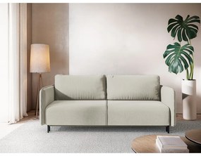 Beżowa rozkładana/ze schowkiem sofa 226 cm Luana – Makamii