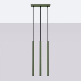 Lampa wisząca PASTELO 3 zielona oliwka SOLLUX  LIGHTING