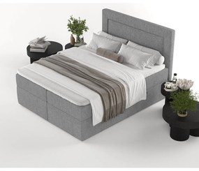 Szare łóżko boxspring ze schowkiem 160x200 cm Imagine – Maison de Rêve