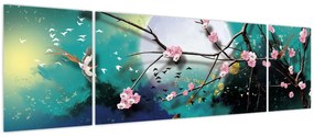 Obraz - Drzewo, grafika (170x50 cm)