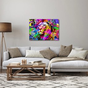 Obraz - obraz 3D lwa (70x50 cm)