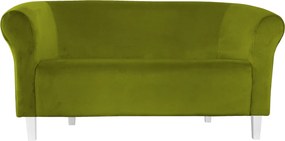 Sofa Milo tkanina Welur wygodna sofa tapicerowana do salonu i poczekalni : Kolor nogi - Biała, Kolor tkaniny - VELVET - BL75, Typ tkaniny - Velvet, Wysokość nogi - 15 cm