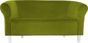 Sofa Milo tkanina Welur : Kolor nogi - Biała, Kolor tkaniny - VELVET - BL75, Typ tkaniny - Velvet, Wysokość nogi - 15 cm
