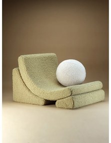 Zielony fotel dziecięcy z materiału bouclé Moon – Wigiwama