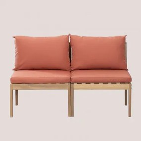 Dwuczęściowa Modułowa Sofa Ogrodowa Z Drewna Akacjowego Filips Terracota - Sklum