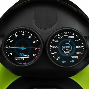 Dziecięcy motocykl elektryczny Baby Mix Police,zielony