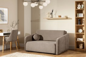 Sofa Zeldia 155 z funkcją spania - brązowy szenil hydrofobowy Spring 1110