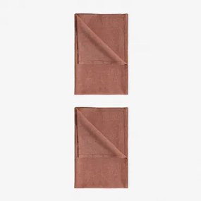 Zestaw 2 Ściereczek Kuchennych Z Bawełny Dasiel Terracota - Sklum