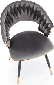 Krzesło do jadalni z przeplatanym oparciem K551 Halmar