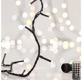LED zewnętrzny łańcuch świąteczny CLUSTER 200xLED/8 funkcji 2,1 m IP44 ciepła bi