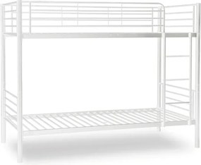 Łóżko Piętrowe Dla Dzieci 90x200 cm RODEZ Metalowe Białe