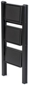 4Home Składane schodki stalowe Steel, 3 stopnie,czarne