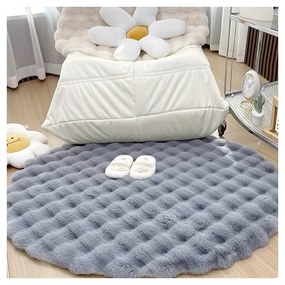 Jasnoszary okrągły dywan odpowiedni do prania ø 100 cm Bubble Grey – Mila Home