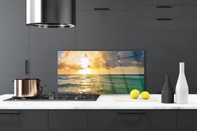 Panel Szklany Wieczorny Horyzont nad Wodą