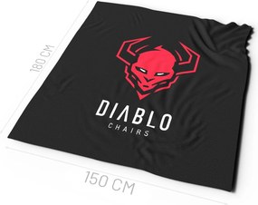 Czarny koc polarowy 150x180 cm Diablo